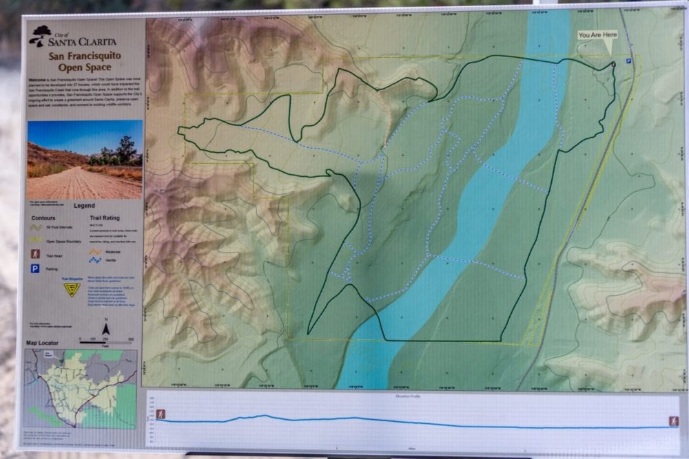 A map shows the new San Francisquito Open Space trail. Cory Rubin/The Signal