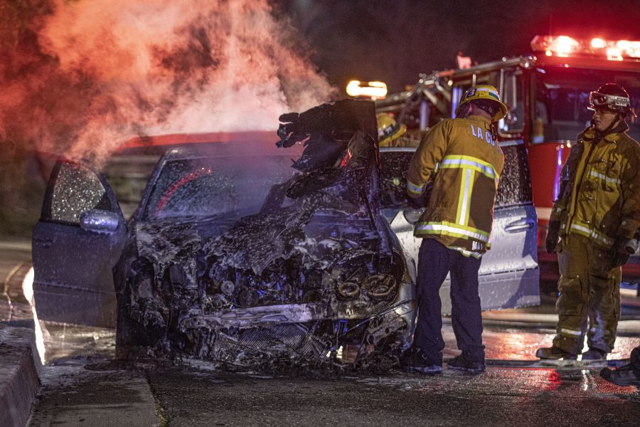 Car fire on Trumpet Drive
